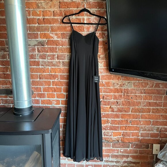 XS | Lulu's | NWT | Cause for Commotion Black Pleated Bustier Maxi Dress - Picture 6 of 10